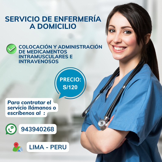 Colocación y administración de medicamentos intramusculares e intravenosos a domicilio